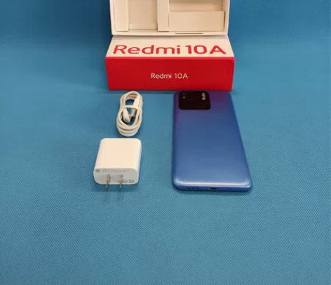 红米10a蓝色4+64G大电池4G手机 手...