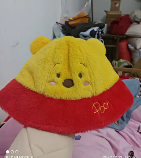 小熊维尼毛绒帽，上海迪士尼乐园购入，原价1...