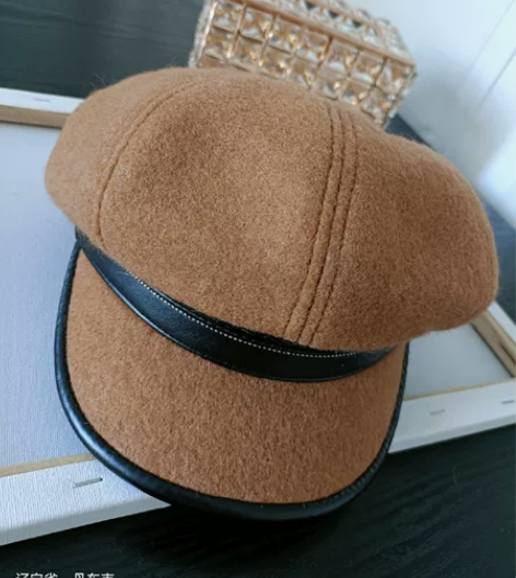 【全新】毛呢鸭舌贝雷帽 实体店购入,毛呢和...