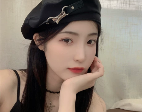 拽酷金属贝雷帽女韩国夏季绸缎薄款透气画家帽...