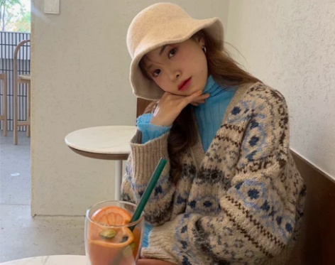 黑色盆帽渔夫帽冬季女加厚保暖毛呢大檐时尚i...