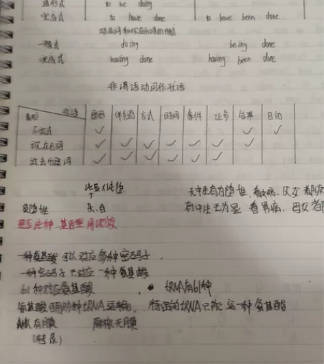 高中三年记的笔记，数学语文英语化学物理，全...