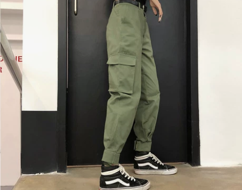 hiphop工装裤子街拍潮宽松bf港风原宿...