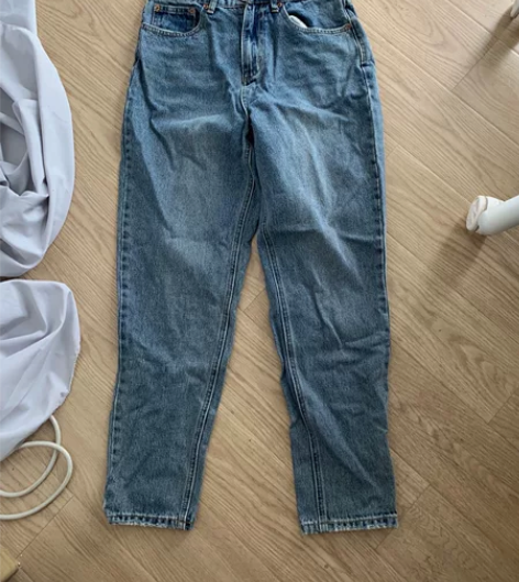 女码长裤蓝色牛仔裤 包邮 L码 建议偏瘦身...