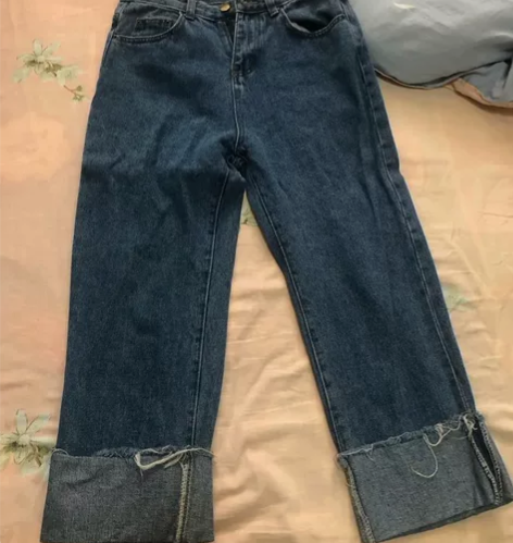 牛仔裤 阔腿直筒 感兴趣的话点“我想要”和...