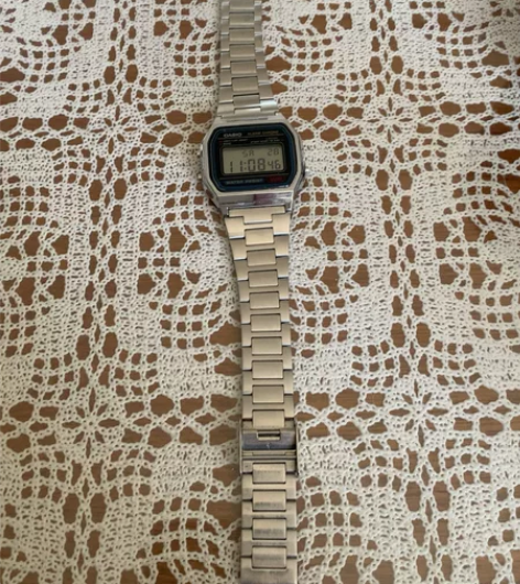 正品卡西欧手表男casio复古方形小金表方...