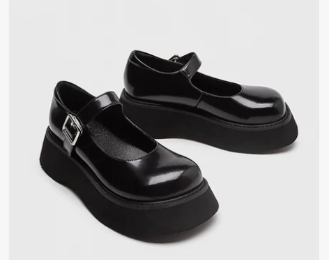 复古玛丽珍鞋女大头鞋圆头厚底松糕日系jk学...