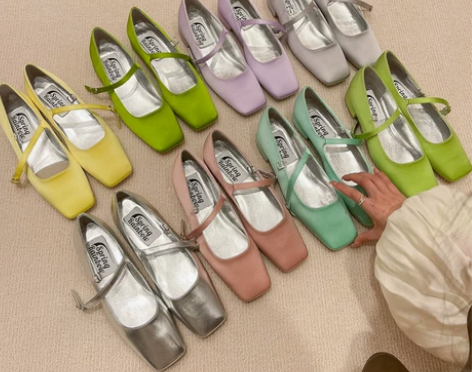 elingstudio 彩色春天方头玛丽珍...