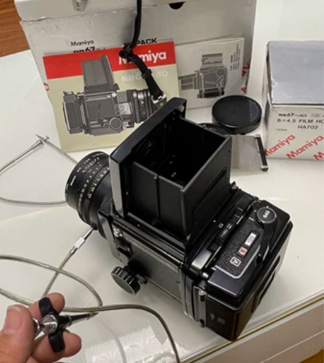 出收藏成色玛米亚机身镜头后背一套： 原装玛...