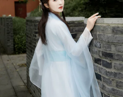 白色汉服女广袖流仙裙超仙气中国风原创正品古...