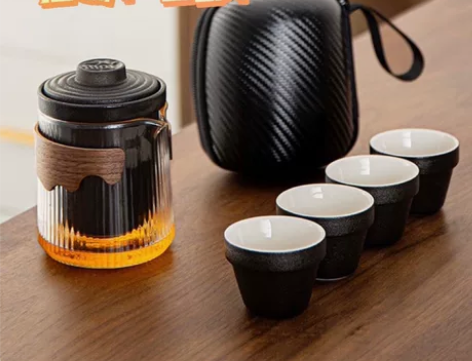 捡漏！包邮全新！低价出陶瓷旅行茶具套装户外...