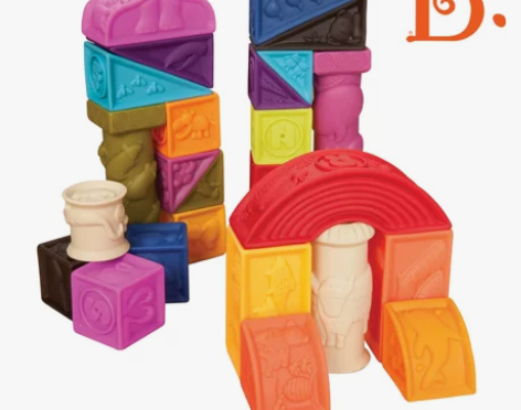 美国B.Toys 宝宝益智玩具 捏捏乐浮雕...