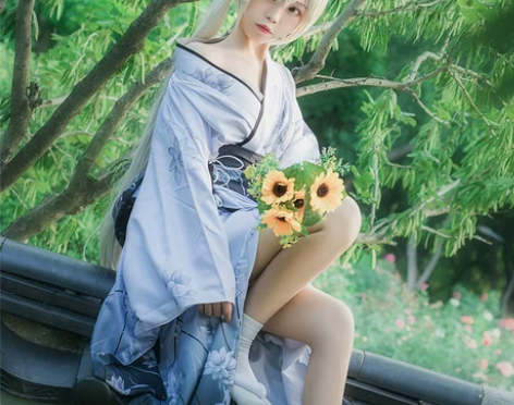 春日野穹妹COS服浴衣缘之空cos 试穿过...