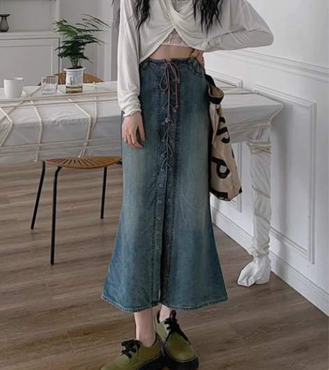 编织半身鱼尾裙 仅摘吊牌