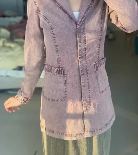 狐仙牛仔外套 中长款 有点流浪风哎 薄款 ...