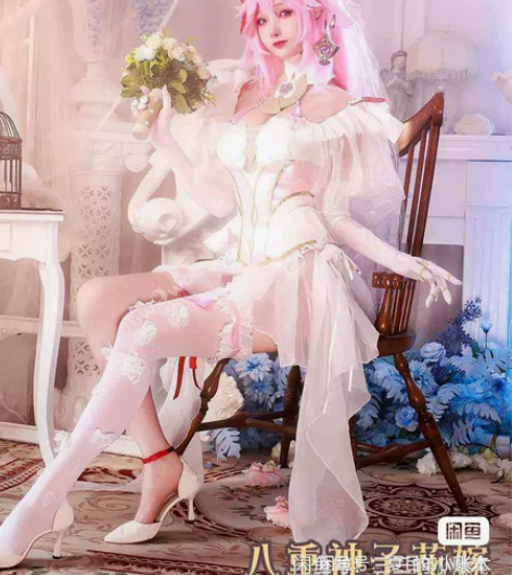 悠窝窝Uwowo原神八重神子同人花嫁cos...