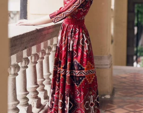 泰国旅游长裙尼泊尔云南民族风女装裙子沙漠草...