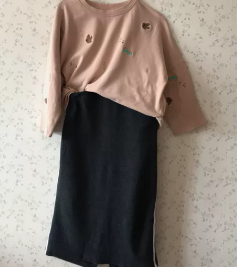 KACY 家短绒卫衣运动风半裙，50整套出...