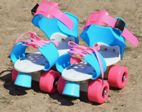 罗威旱冰鞋 儿童初级可伸缩轮滑鞋儿童款双排...