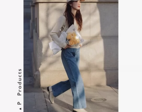 <糖皮出品>秒变漫画腿 裤管个性拼接 宽松...