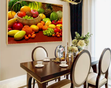 现代餐厅装饰画卧室墙画厨房壁画酒杯花卉饭店...