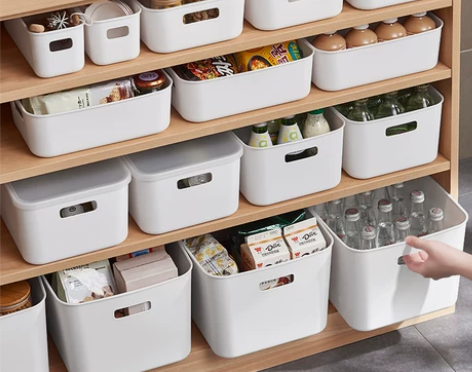 杂物收纳筐化妆品收纳盒桌面抽屉盒子家用厨房...