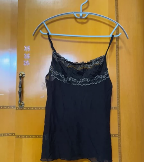 心约女士黑色吊带背心休闲内搭外穿弹力均码透...