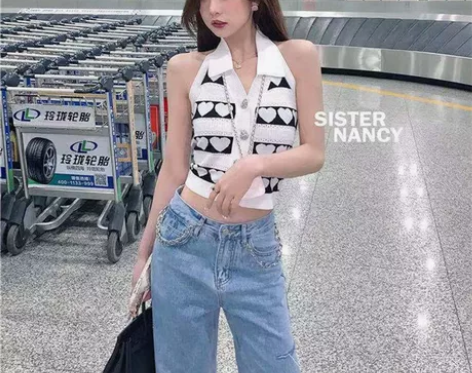 挂脖冰丝针织背心吊带女外穿2021夏季新款...