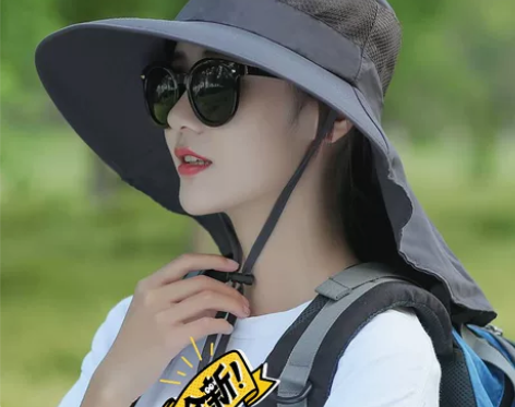 女性遮阳帽帽子女孩帽子太阳帽遮阳渔夫帽纯色...