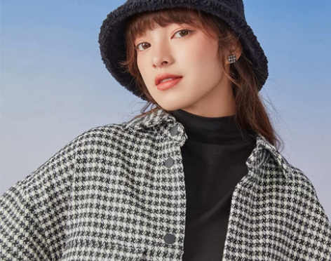 【下架】帽子冬日系纯色针织渔夫帽优雅气质保...