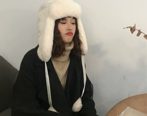 温澜 帽子 毛绒雷锋帽 感兴趣的话点“我想...