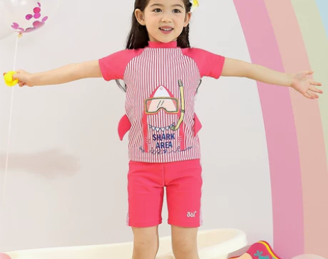 361儿童连体游泳衣男女童小孩宝宝防晒长袖...