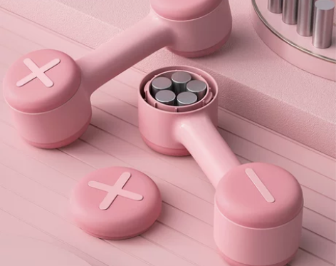 迪玛森哑铃健身家用器材女士瘦手臂可调节重量...