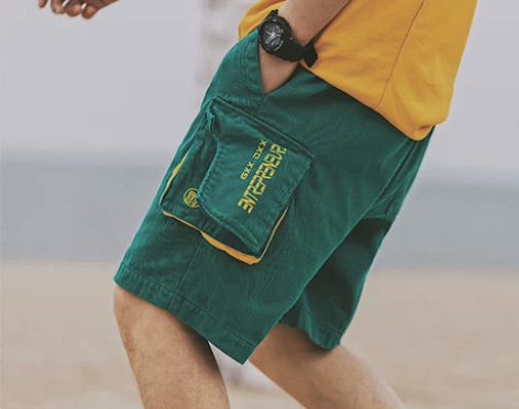 工装短裤男夏季新款潮牌宽松中腰青年直筒裤子...