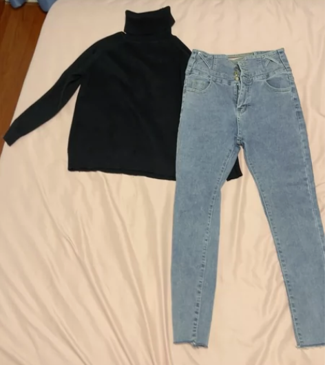 打底衫，牛仔裤L碼，整套29包邮不退换 感...