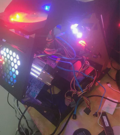 小咖机箱加五个风扇钢化膜左右背板（拍的图没...