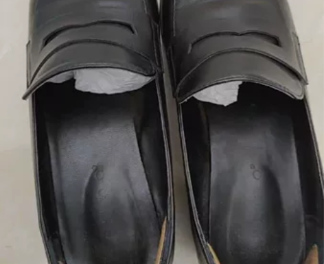 四幕单鞋女2021秋冬新款方头粗跟乐福鞋英...