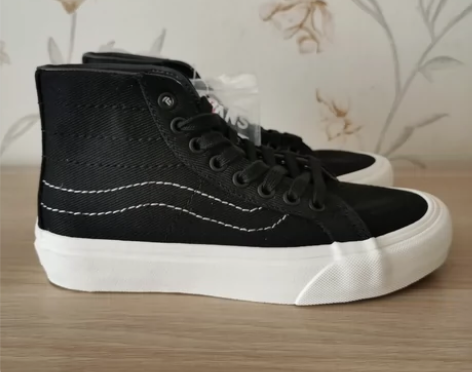 正品Vans sk8 黑色帆布 休闲板鞋 ...