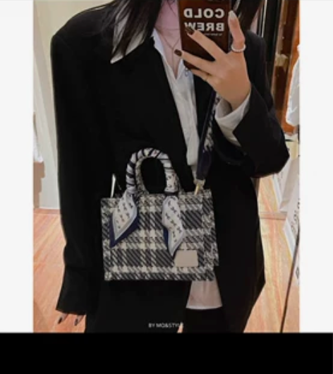 包包女2021新款潮小众设计托特包高级感格...