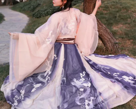 都城南庄汉服交领绣花印花齐腰襦裙汉服锦绣广...