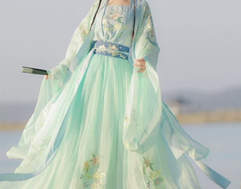 艺缕原创【春色】汉服春夏季仙气重工刺绣齐胸...