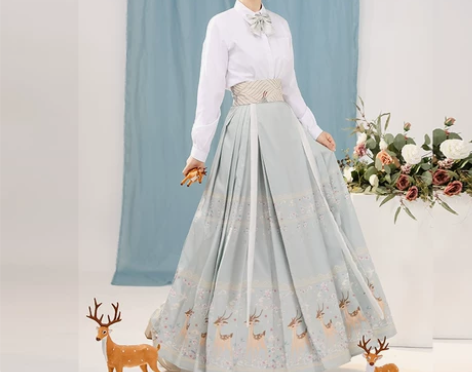 清梳一鹿有你原创汉服女明制马面裙日常穿搭仙...