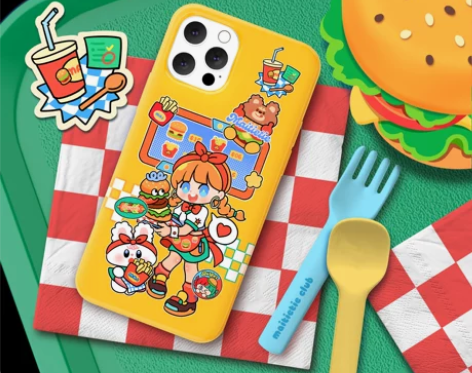 maitietie 原创汉堡卡通可爱手机保...