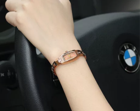 瑞之缘防水超薄女士腕表石英女钨钢手表情侣学...