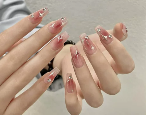 手工穿戴甲美甲贴片小红书同款腮红银河星芒新...