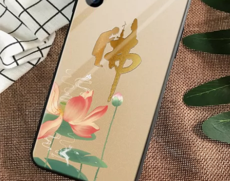 佛系手机壳适用华为p40钢化玻璃壳