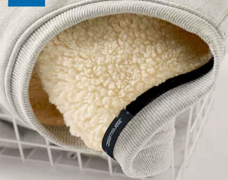 真维斯加绒卫衣男秋冬季加厚保暖上衣学生宽松...