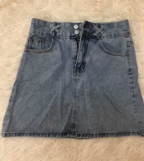 夏季高腰牛仔短裙女显瘦A字裙学生 感兴趣的...