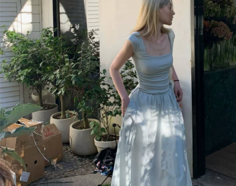 别致惊艳绝美连衣裙仙女夏温柔系凡尔赛裙奶甜...