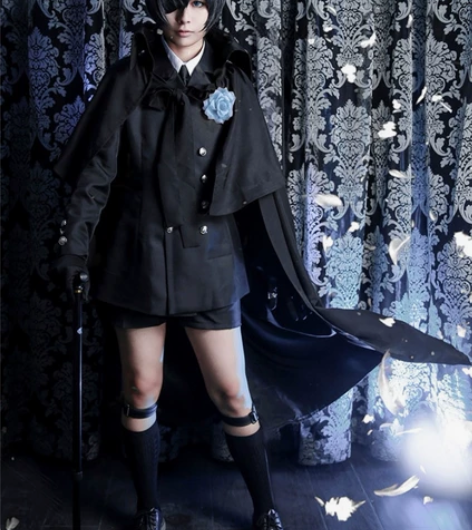 三町目夏尔葬礼服cos服大全套 黑执事 配...